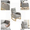 Racxily 27.6"W Accent High Backrest Rocking Chair - High Elasticity,Sturdy,2 Side Pockets, Polyester/Plywood,Living Room/Nursery,Smooth Rocking,Grey - 4 of 4