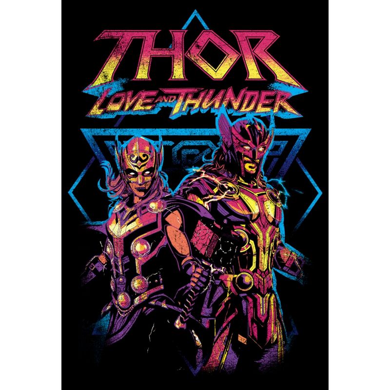Men's Marvel: Thor: Love and Thunder Distressed Main Characters T-Shirt, 2 of 6