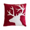 Acoinel Christmas Reindeer Velvet Accent Pillow for Holiday - 3 of 4