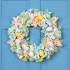 Northlight Pastel Easter Egg and Ribbons Wreath - 22" - 2 of 4