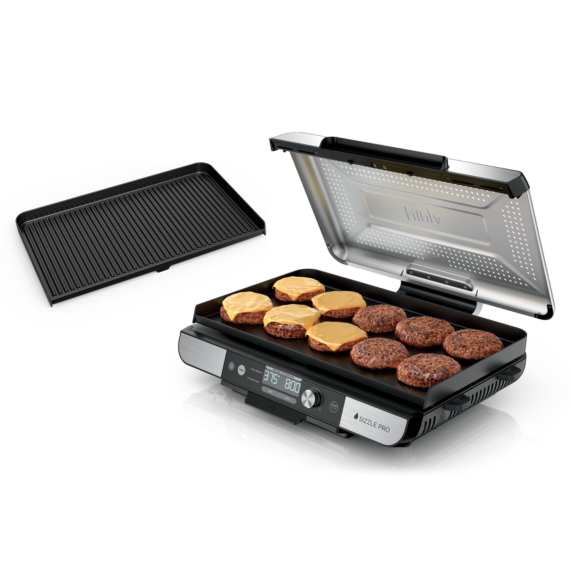 Ninja Sizzle Pro XL 20" Indoor Griddle & Grill with ProTemp Black