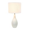 18.11" Traditional Standard Ceramic Dewdrop Table Desk Lamp with Matching Fabric Shade - Creekwood Home - 2 of 4