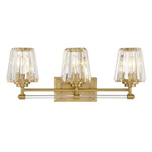 Savoy House Garnet 3 - Light Vanity in  Warm Brass - 1 of 4