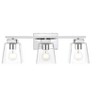 Elegant Lighting Merrick 3 light Chrome and Clear Bath Sconce - 2 of 4