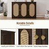 KTMBDW Rattan Cabinet, Boho Storage Storage with Rattan Doors, Buffet Cabinet with Storage, Bar Cabinet for Entryway/Kitchen/Living Room - 4 of 4