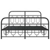 vidaXL Metal Bed Frame without Mattress with Footboard Black 59.1"x78.7" - 4 of 4
