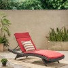 Christopher Knight Home Salem Outdoor Wicker Armless Adjustable Chaise Lounge with Cushion - 2 of 4