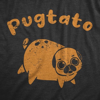 Мужские футболки Crazy Dog T-Shirts, Inc. Mens Pugtato T Shirt Funny Cute Adorable Pug Potato Puppy Tee for Guys - Crazy Dog Men's T Shirt For Dog Lovers Black S — фото 2