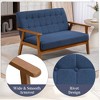 MOONMISS Mid-Century Modern Solid Loveseat Settees Upholstered Linen Loveseat,2 Seater Cushioned Couch for Small Spaces - 4 of 4