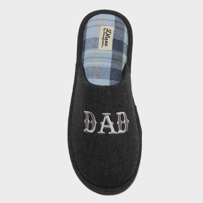 dluxe by dearfoams Men's Father's Day Dad Life Slippers - Black, 3 of 6