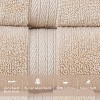 Home Weavers Elegance Essentials 550GSM 100% Cotton Zero Twist Super Absorbent Bath Towel Set - 3 of 4