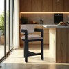 Meridian Furniture,Sacha Taupe Velvet Stool - 2 of 4