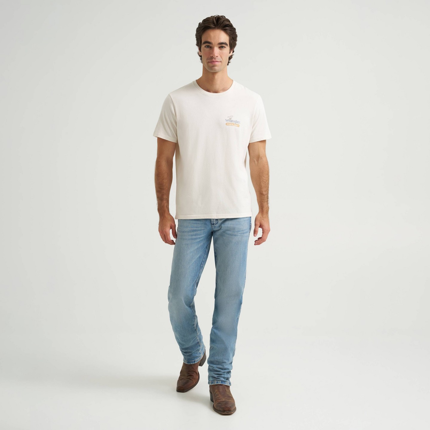 Мужская футболка Wrangler Cowboy Cut Graphic T-Shirt - White, цвет: Белый — фото 3