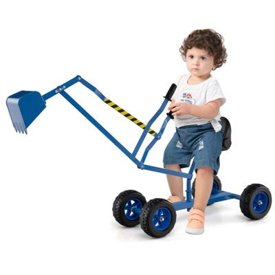 Safstar Sand Digger for Kids w/2-Handed Controls Flexible Shovel 360° Rotatable Function