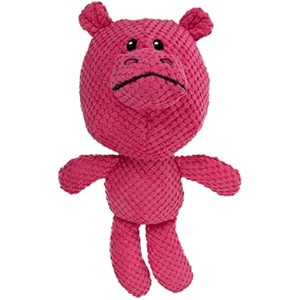 goDog Checkers Hippo Squeaky Plush Dog Toy, Chew Guard Technology - Pink, Large - 1 of 1