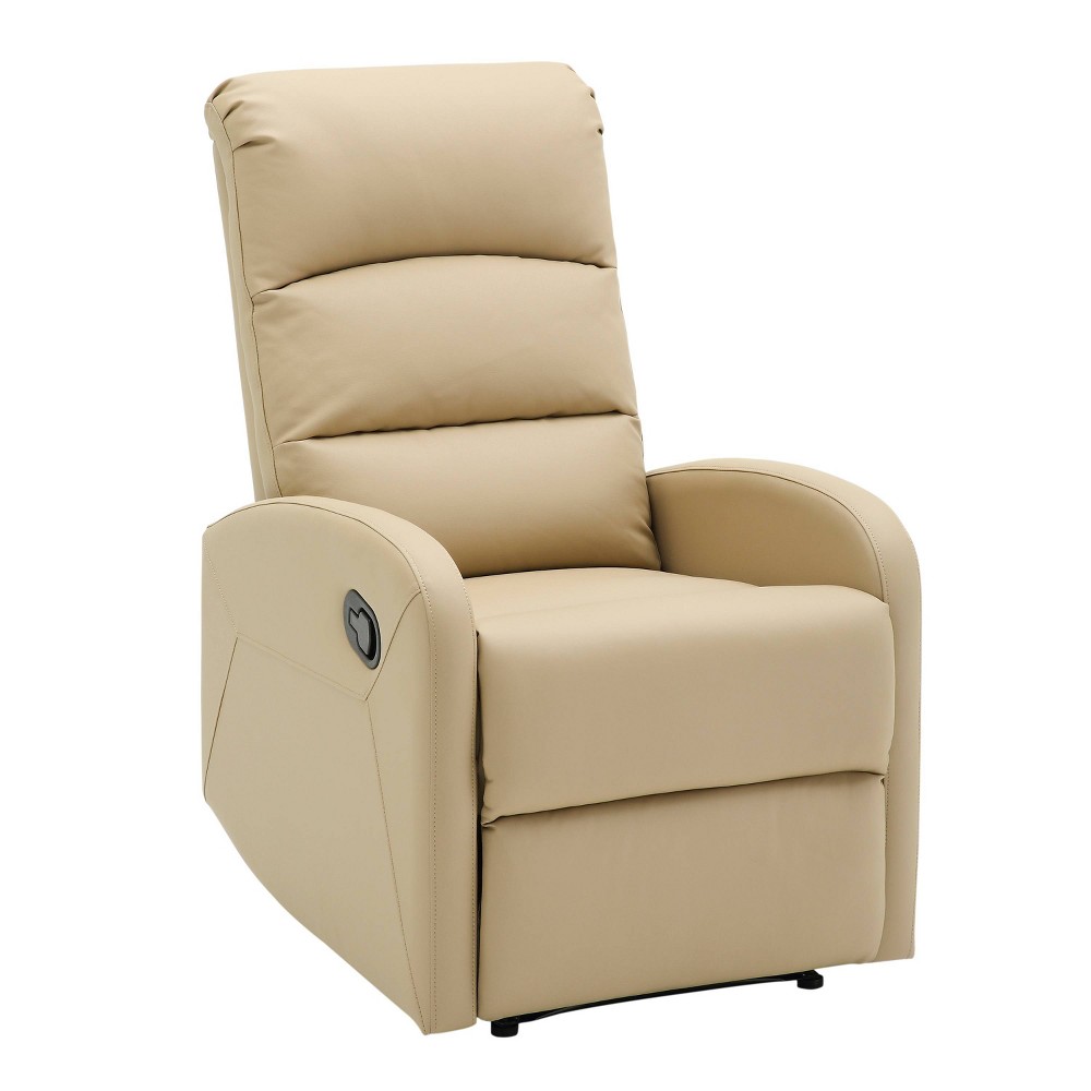 Dormi Contemporary Upholstered Recliner Chair Beige LumiSource For Sale