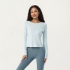 Anna-Kaci Active Women's Long Sleeve Active Top with Soft Stretch Fabric Crew Neckline Clean Minimal Silhouette - 2 of 4