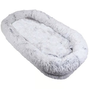 TiramisuBest Human Dog Bed, 71inx45inx14in Size Fits You and Pets, Washable Faux Fur Dog Bed with Gray for Pet Beds & Furniture - 1 of 4