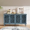 60'' Carved Wood Buffet Cabinet with Adjustable Shelves,Antique Sideboard for Living Room or TV Stand-Baofuwish - 2 of 4