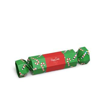 Happy Socks Adult Christmas Cracker Candy Cane Gift Box, Large