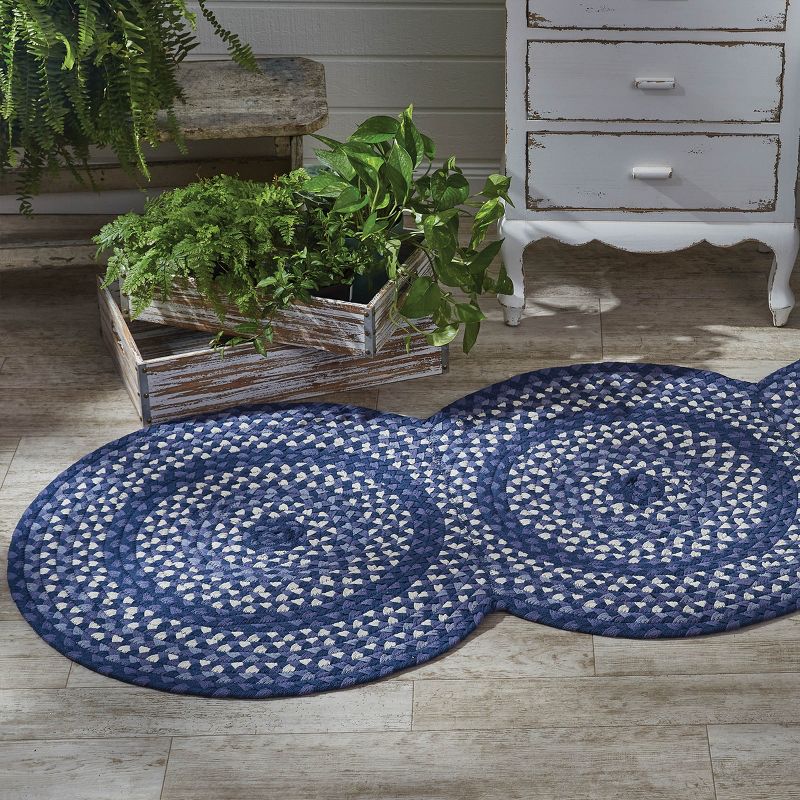Park Designs Blue and Stone Braided Rug Runner 2'6"x6', 2 of 4