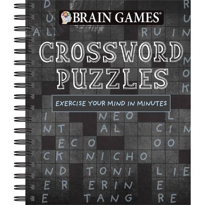 Brain Games - Crossword Puzzles (Chalkboard #1), 1 - by  Publications International Ltd & Brain Games (Spiral Bound)