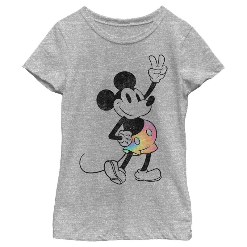 Girl's Disney Tie-Dye Mickey T-Shirt, 1 of 6
