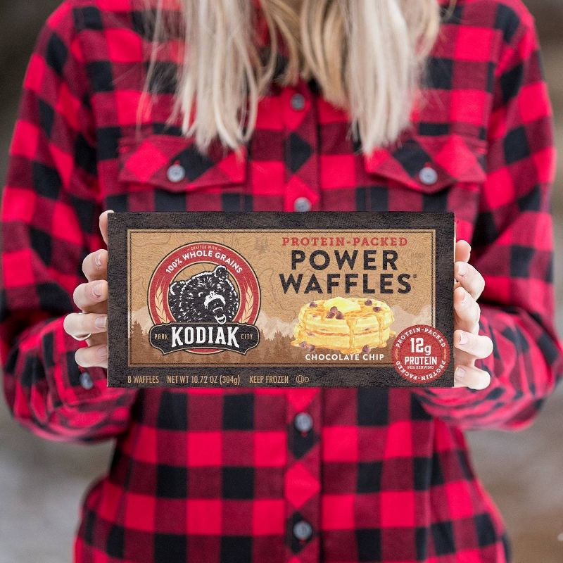 Kodiak Protein-Packed Power Waffles Chocolate Chip Frozen Waffles - 8ct, 5 of 10