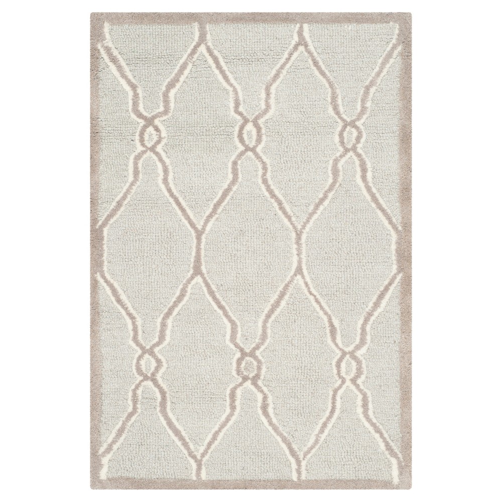 2'x3' Trellis Accent Rug Light Gray/Ivory - Safavieh