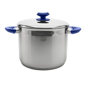 YBM Home Professional Chef's 18/10 Stainless Steel Stock Pot Covered Tri-Ply Capsule Base With Bakelite Handle, Induction Compatible - 1 of 1