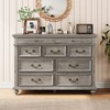 Garvee Farmhouse 9 Drawers Dresser for Bedroom, 47" Wide Wood Chest of 9 Drawers with Metal Handles, Large Storage Dressers Organizer - 2 of 4
