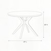 Cross Leg Round Dining Table (47in x 47in / 1194mm xm 1194mm) - 4 of 4