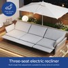 Luck Live sectional couches for living room electric functional corduroy three motor sofa with USB interface - 2 of 4