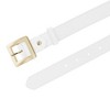 INSPIRE CHIC Women's Golden Square Buckle Fashion Faux Leather Waist Belts 1 Pc - 2 of 4