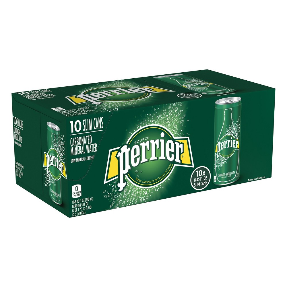 UPC 074780377423 product image for Perrier Carbonated Mineral Water - 10pk/8.45 fl oz Slim Cans | upcitemdb.com