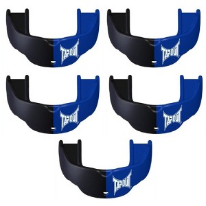 Tapout Youth Protective Sports Mouthguard with Strap 5-Pack  - Blue/Black - 1 of 1