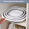 Collapsible Tub Wash Basin Laundry Tub 3 Pack Collapsible Laundry Baskets Foldable Dish Tub Plastic Washtub - 3 of 4