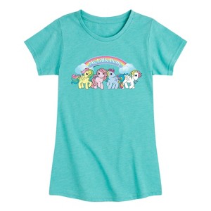 Girls' - My Little Pony - Rainbow Logo Fitted Short Sleeve Graphic T-Shirt - 1 of 4