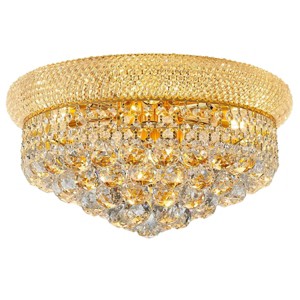 18" 4-Light Round Crystal Flush Mount Ceiling Light - 1 of 4