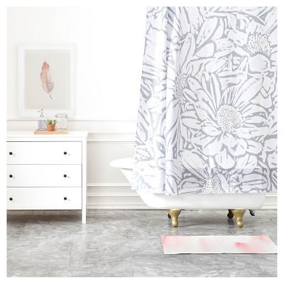 Lisa Argyropoulos Daisy Dove Shower Curtain Gray - Deny Designs