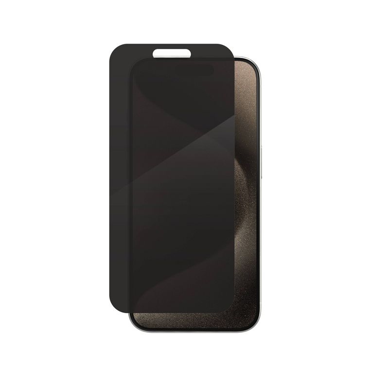 ZAGG Apple iPhone 15 Pro Glass Elite Privacy Screen Protector, 3 of 5