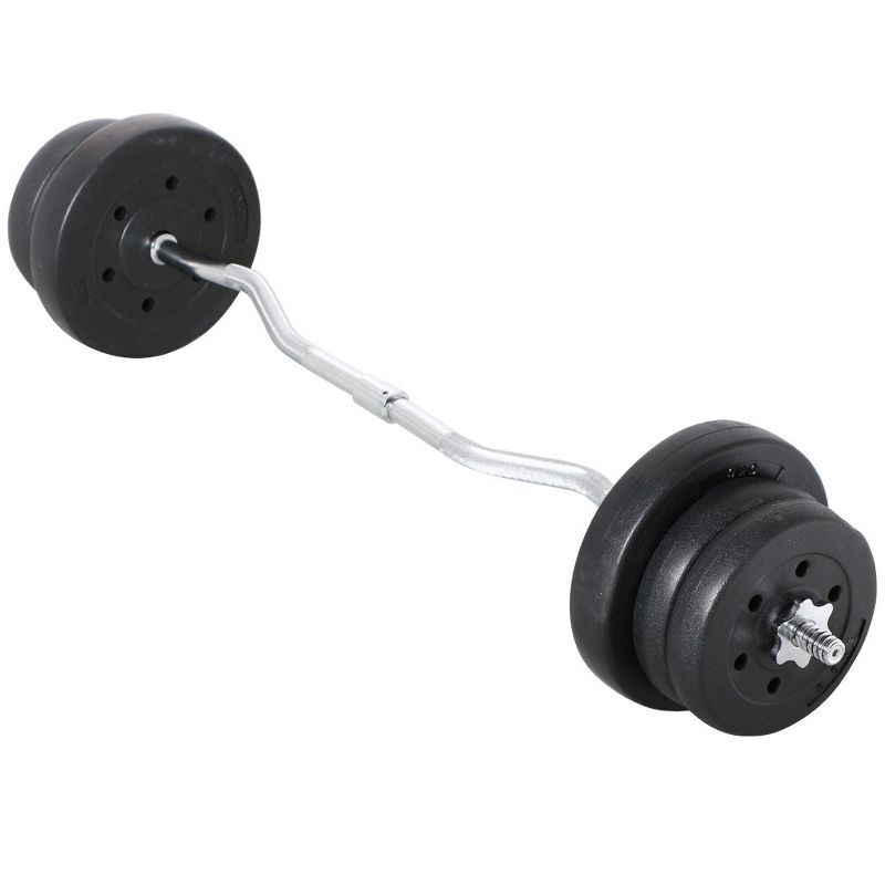 Yaheetech High Quality Barbell Dumbbell Weightlifting Set Black, 1 of 10