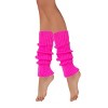 Wrapables 80's Style Neon Fluorescent Ribbed Leg Warmers, Hot Pink - 2 of 4