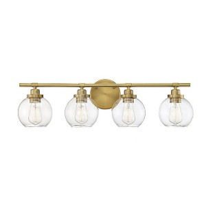 Savoy House Carson 4 - Light Vanity in  Warm Brass - 1 of 4
