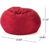 NicBex Bean Bag Chair,Beanbag Chair with Removable Microsuede Cover,Adults Lounge Sofa,Comfy Chair for Living Room Bedroom - 3 of 4