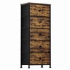 WOWLIVE 5 Drawer Dresser, Chest of drawers, Bedroom dresser,Rustic Brown - 2 of 4