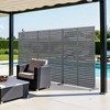 Lirago 72 in. Galvanized Metal Outdoor Privacy Screens Garden Outdoor Fence Gray - 2 of 4