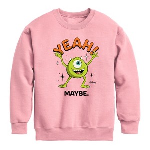 Boys' - Disney - Mike Yeah Maybe Graphic Long Sleeve Fleece Sweatshirt - 1 of 4