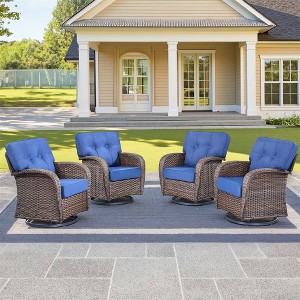 Gymojoy 4 Pieces Swivel Chair with Soft Cushion - 1 of 4
