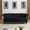 80" Chesterfield Velvet Sofa Set of 2 with Tufted Back,Rolled Arms & Nailhead Trim,3 Seater Couch for Living Room,Bedroom-Baofuwish - 3 of 4